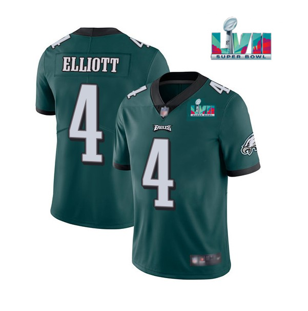Men's Philadelphia Eagles #4 Jake Elliott Green Super Bowl LVII Patch Vapor Untouchable Limited Stitched Men's Philadelphia Eagles #4 Jake Elliott Green Super Bowl LVII Patch Vapor Untouchable Limited Stitched